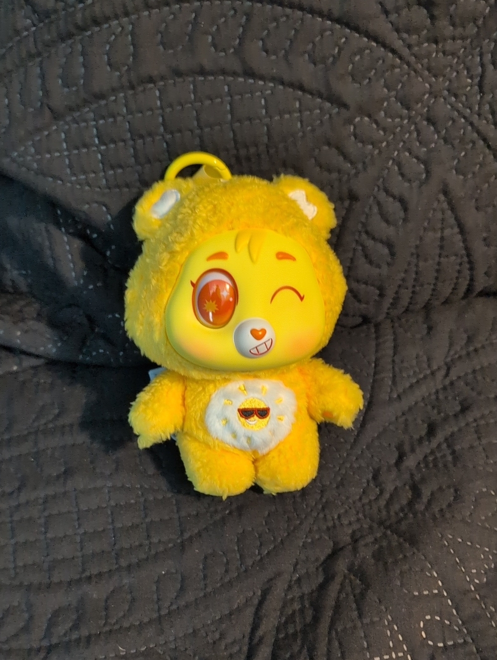 Care Bears Sunny Yellow Winking Bear Plush Keychain